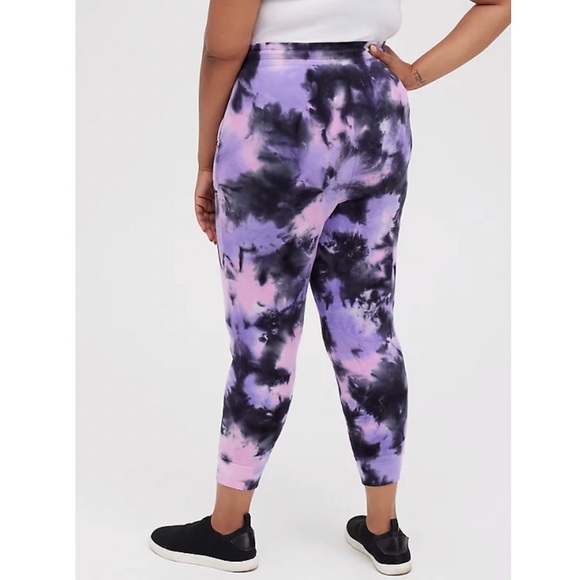 Torrid Classic Fit Jogger Lavender purple tie dye NEW - Picture 2 of 5